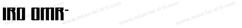IRO OMR字体转换